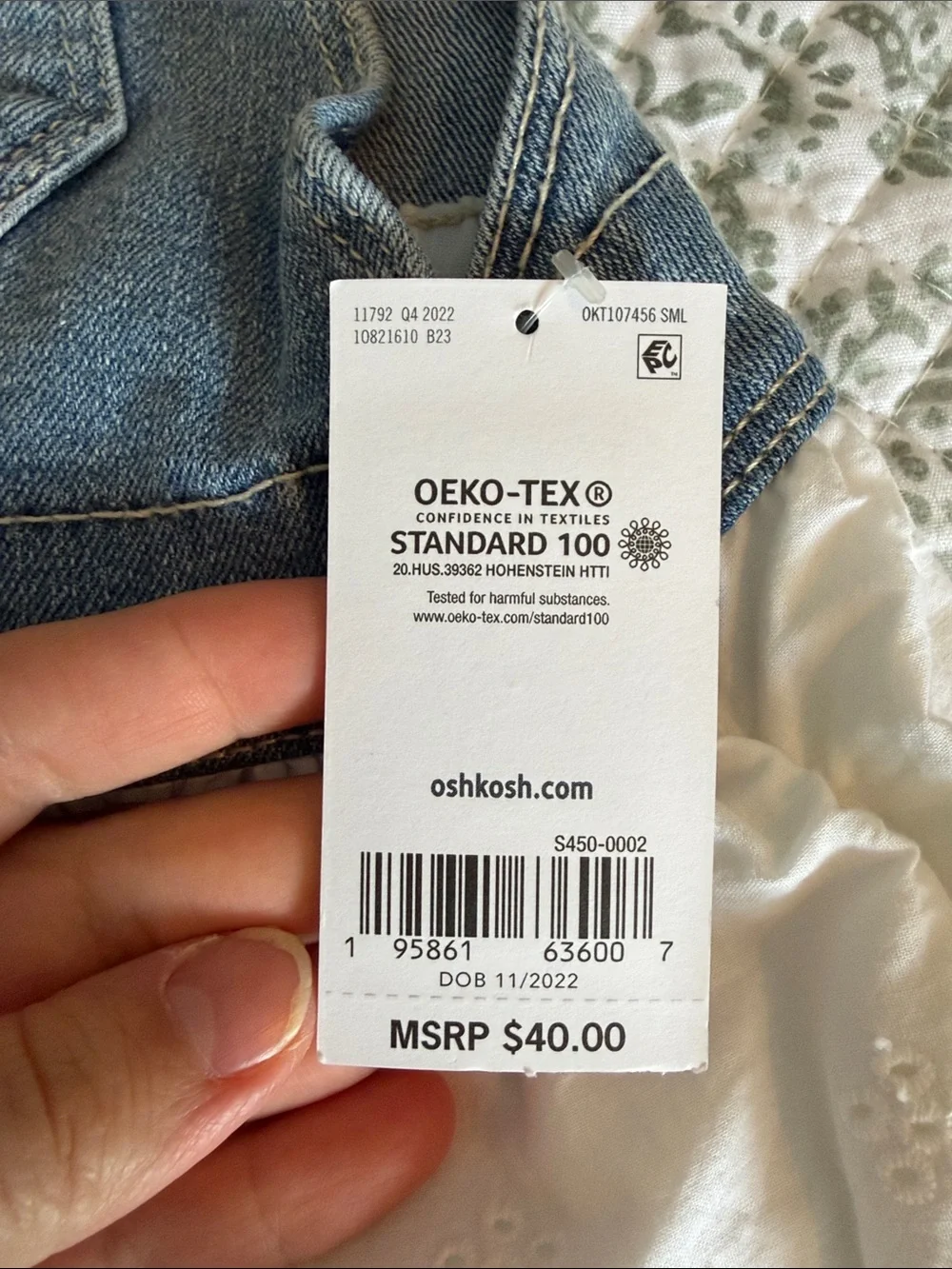 OshKosh B'gosh Overalls Dress with White Skirt